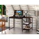 Escrivaninha Slim Castanho Rústico E Preta