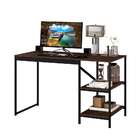 Escrivaninha Slim Castanho Rústico E Preta