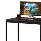 Escrivaninha Slim Castanho Rústico E Preta