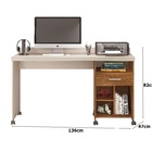 Escrivaninha Slim Off White/freijo – Giga Móveis