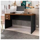 Escrivaninha Studio 2 Gv Nogueira E Preta 136 Cm