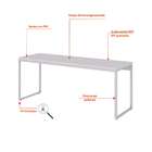 Escrivaninha Studio Branca 180 Cm