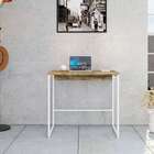 Escrivaninha Studio Carvalho E Branca 80 Cm