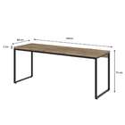 Escrivaninha Studio Carvalho E Preta 180 Cm