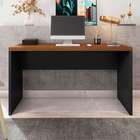 Escrivaninha Studio Nogueira E Preta 136 Cm