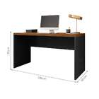 Escrivaninha Studio Nogueira E Preta 136 Cm