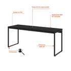 Escrivaninha Studio Preta 180 Cm