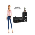 Escrivaninha Suspensa 135cm Tok Glamour Preto Fosco