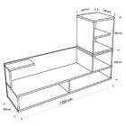 Escrivaninha Suspensa 135cm Tok Glamour Preto Fosco