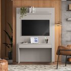 Escrivaninha Suspensa 1.29 Cm Com Painel Para Tv De 55" Nt 21