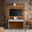 Escrivaninha Suspensa 1.29 Cm Com Painel Para Tv De 55" Nt 21