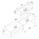 Escrivaninha Suspensa 2 Gavetas 180cm Com Prateleira Suspensa