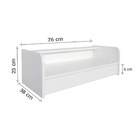 Escrivaninha Suspensa Bancada Com Gaveta Mesa Notebook Branco