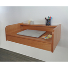 Escrivaninha Suspensa Bancada Com Gaveta Mesa Notebook Madeir