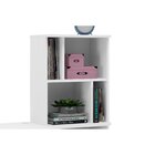 Escrivaninha Suspensa Com 6 Nichos Lilac  Branca Fosco