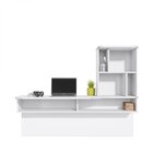 Escrivaninha Suspensa Com 6 Nichos Lilac  Branca Fosco