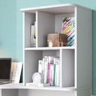 Escrivaninha Suspensa Com 6 Nichos Lilac  Branca Fosco