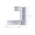 Escrivaninha Suspensa Com Nicho Dubai Branca