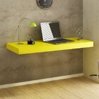 Escrivaninha Suspensa Em 120cm Amarela Amarela