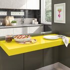 Escrivaninha Suspensa Em Mdf 120x50cm Amarela