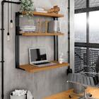 Escrivaninha Suspensa Industrial Creta Preto/cina - Moveis Ar