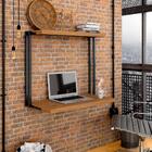 Escrivaninha Suspensa Industrial Milos Preto/cina - Moveis Ar