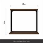 Escrivaninha Suspensa Industrial Milos Preto/imbuia - Moveis