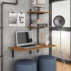 Escrivaninha Suspensa Industrial Mykonos Preto/cina - Moveis