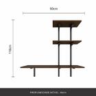 Escrivaninha Suspensa Industrial Mykonos Preto/imbu - Moveis