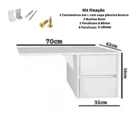 Escrivaninha Suspensa Mesa Para Notebook Natural Em Mdf