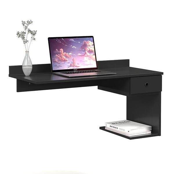 Escrivaninha Suspensa Quarto Para Notebook Com 1 Gaveta