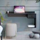 Escrivaninha Suspensa Quarto Para Notebook Com 1 Gaveta