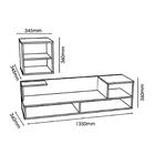 Escrivaninha Suspensa Tok Com 5 Nichos - Branco