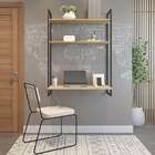 Escrivaninha Suspensa Tokyo Natura E Preta