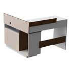 Escrivaninha Tau Office Branca E Amêndoa