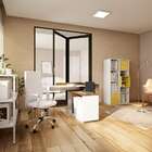 Escrivaninha Tau Office Branca E Amêndoa