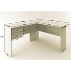 Escrivaninha Taurus Em L Com 2 Gavetas E Chave Off White