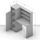Escrivaninha Teresina 3 Pt Castanho