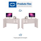 Escrivaninha Thor J&a Móveis 2 Gavetas 120cm Off White Off Wh