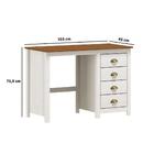 Escrivaninha Topazio - 2 Gavetas Madeira Maciça - Branco/frejó