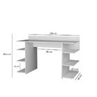 Escrivaninha Trinity Com 6 Nichos - Branco