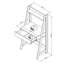 Escrivaninha Urban 1 Gaveta E 1 Prateleira - Preto/castanho