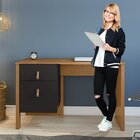 Escrivaninha Valência Móveis Lopas 1 Porta 122cm Amêndoa Clea