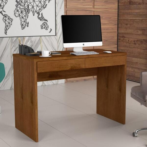 Escrivaninha Vegas Caramelo Com 2 Gavetas