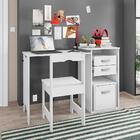Escrivaninha Versátil Com Cadeira Branco Office Framar