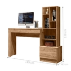 Escrivaninha Willis Com Biblioteca Teca Supremo