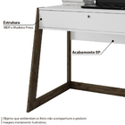 Escrivaninha Wood 1 Gaveta Com Pés De Madeira Bc 50 - Branco