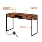 Escrivaninha Wooden 2 Gv Nogal E Preta