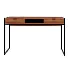 Escrivaninha Wooden 2 Gv Nogal E Preta