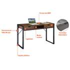 Escrivaninha Wooden Amêndoa E Preta
